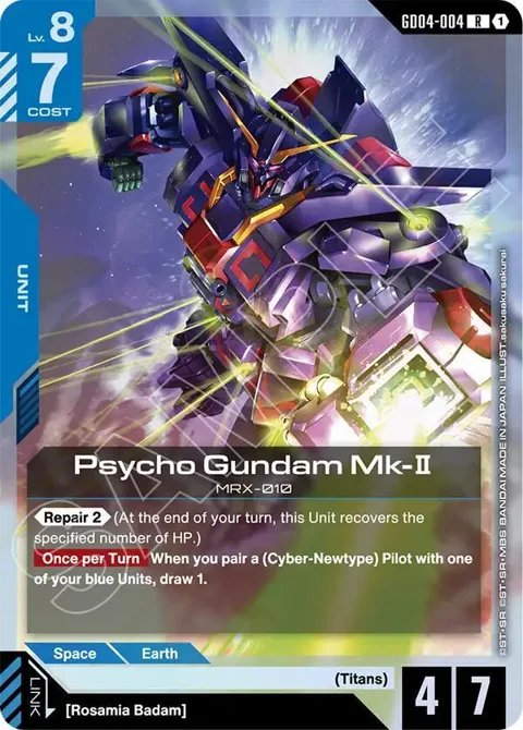 Psycho Gundam Mk-II GD04-004 Gundam card from Phantom Aria