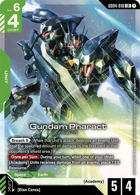 Gundam Pharact GD04-018 Gundam card from Phantom Aria