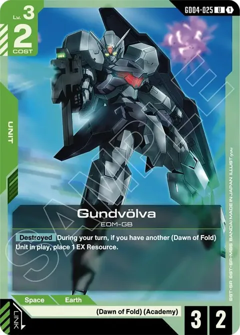 Gundvolva GD04-025 Gundam card from Phantom Aria