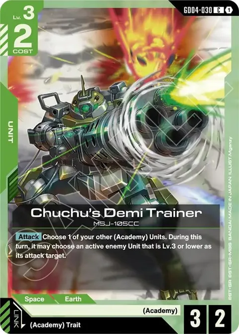 Chuchu's Demi Trainer GD04-030 Gundam card from Phantom Aria