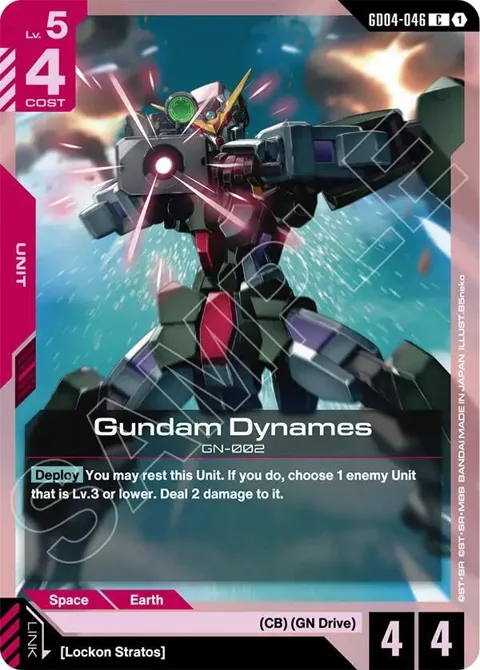 Gundam Dynames GD04-046 Gundam card from Phantom Aria
