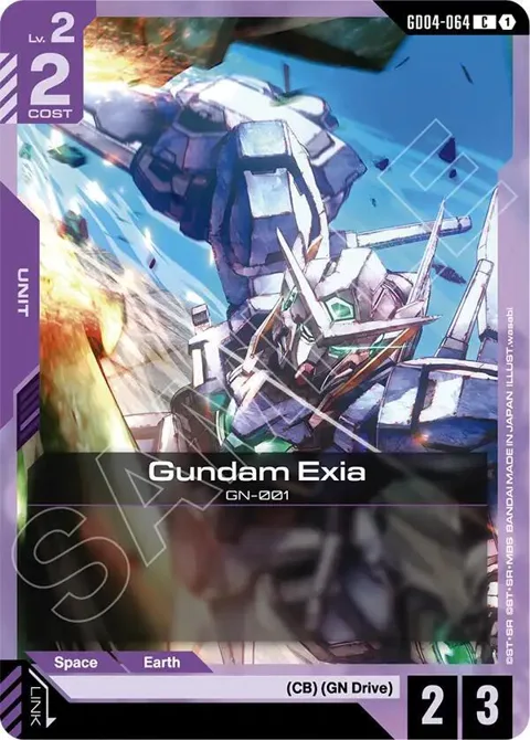Gundam Exia GD04-064 Gundam card from Phantom Aria