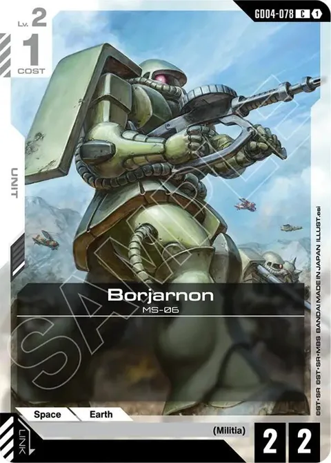 Borjarnon GD04-078 Gundam card from Phantom Aria