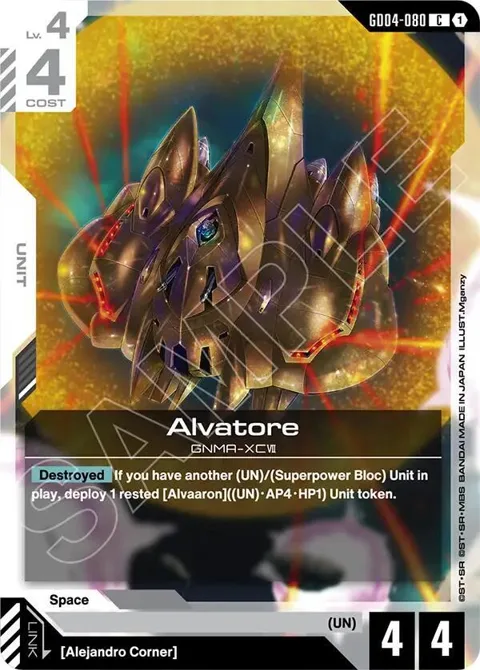 Alvatore GD04-080 Gundam card from Phantom Aria