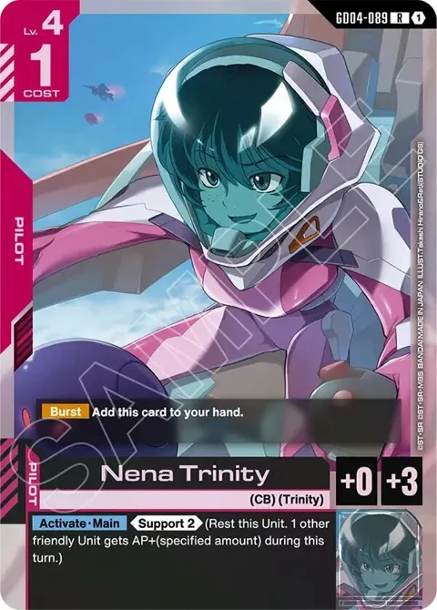 Nena Trinity GD04-089 Gundam card from Phantom Aria