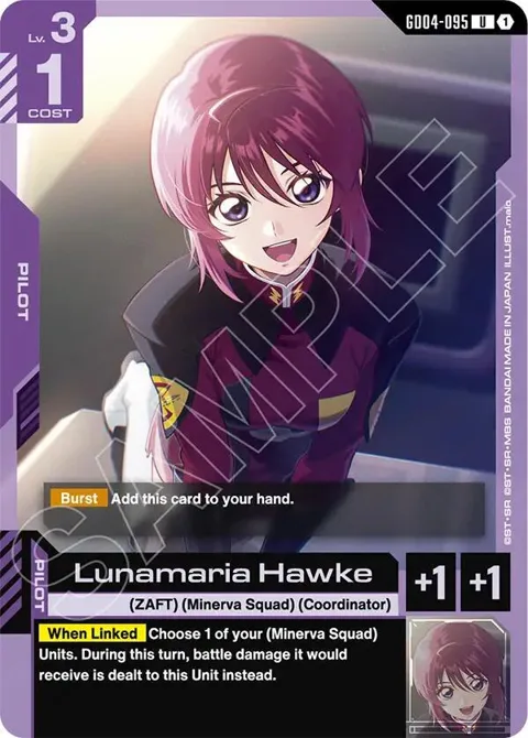 Lunamaria Hawke GD04-095 Gundam card from Phantom Aria