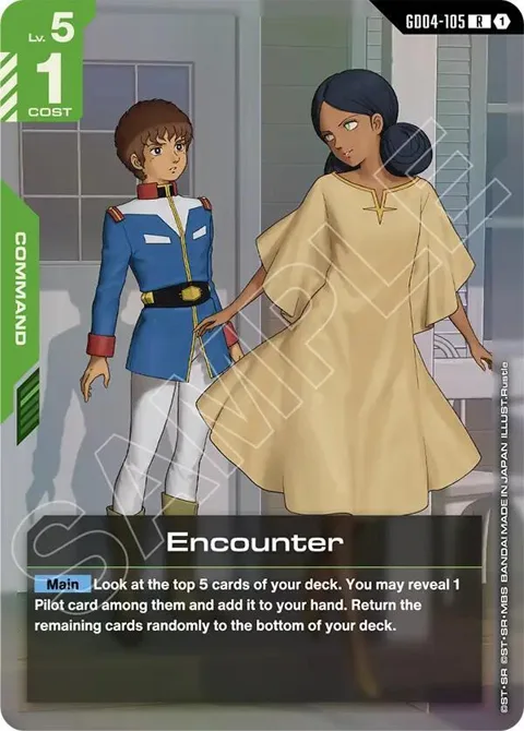 Encounter GD04-105 Gundam card from Phantom Aria