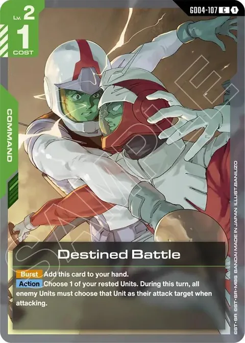 Destined Battle GD04-107 Gundam card from Phantom Aria