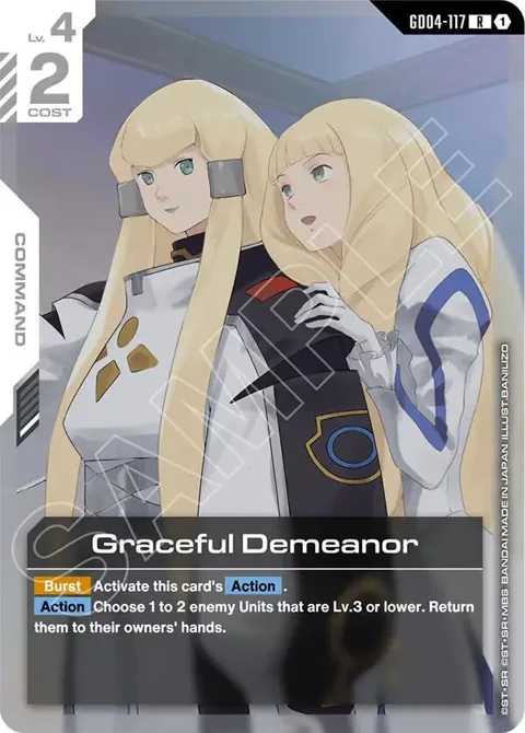 Graceful Demeanor GD04-117 Gundam card from Phantom Aria