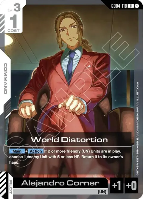 World Distortion GD04-118 Gundam card from Phantom Aria