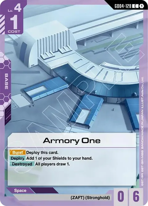 Armory One GD04-128 Gundam card from Phantom Aria