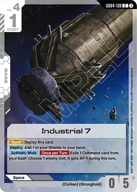 Industrial 7 GD04-130 Gundam card from Phantom Aria