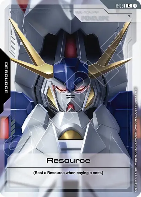 Resource R-031 Gundam card from Phantom Aria