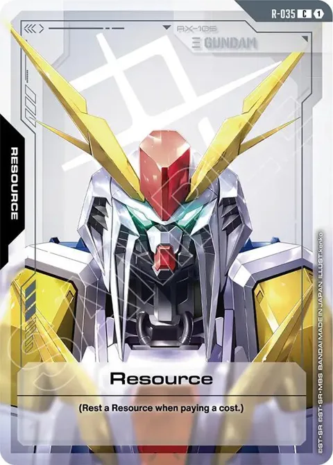 Resource R-035 Gundam card from Phantom Aria