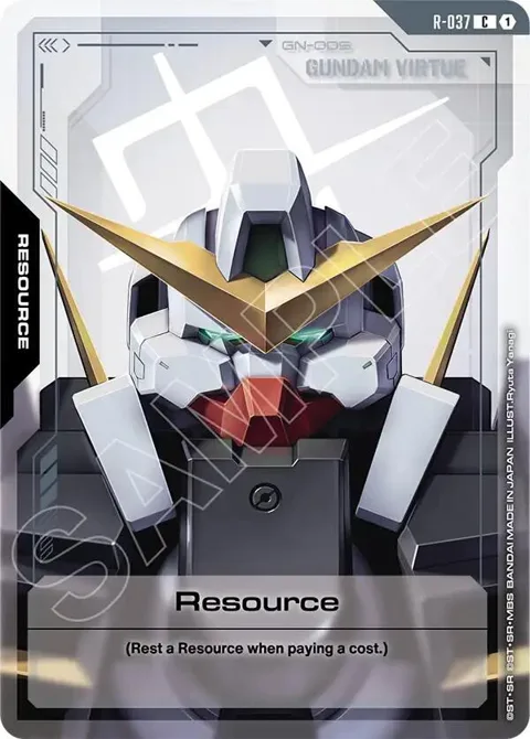 Resource R-037 Gundam card from Phantom Aria