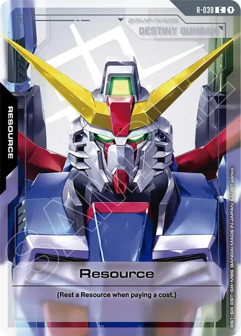 Resource R-038 Gundam card from Phantom Aria
