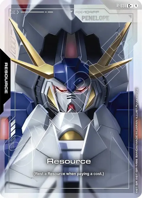 Resource C+ R-031 Gundam card from Phantom Aria