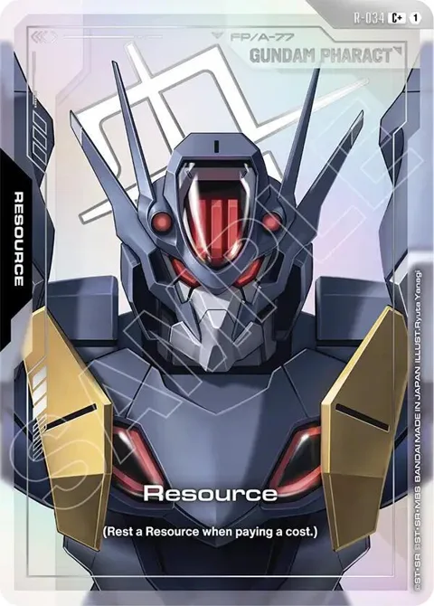 Resource C+ R-034 Gundam card from Phantom Aria