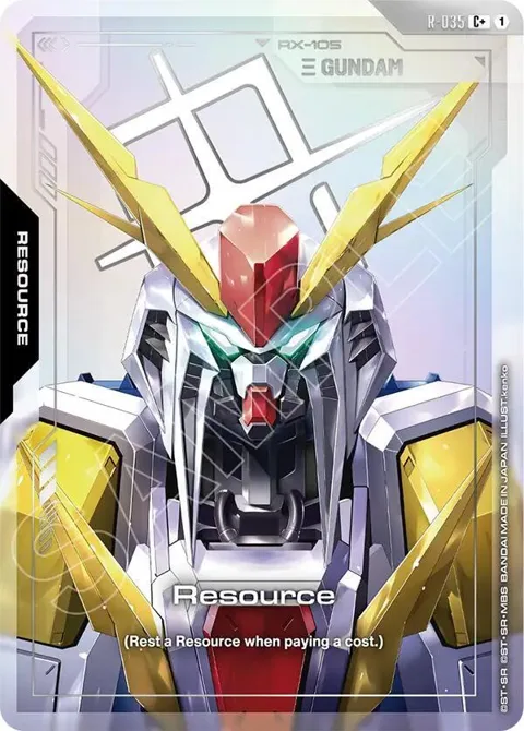 Resource C+ R-035 Gundam card from Phantom Aria