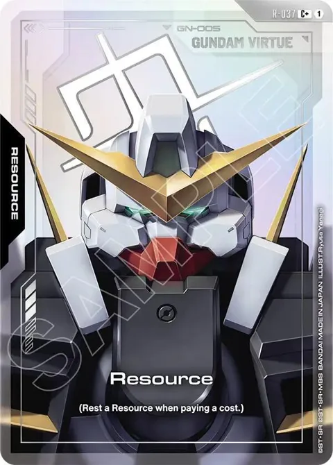 Resource C+ R-037 Gundam card from Phantom Aria