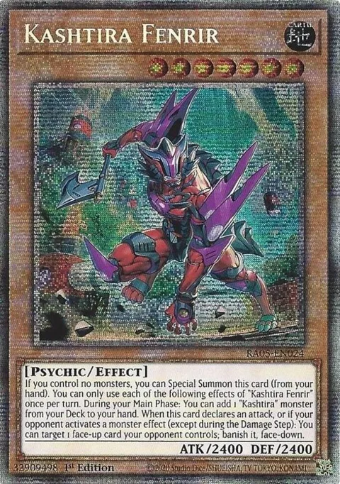 Kashtira Fenrir Starlight Rare RA05-EN024 Yu-Gi-Oh card from Rarity Collection 5