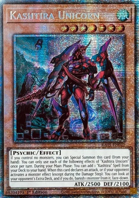Kashtira Unicorn Starlight Rare RA05-EN025 Yu-Gi-Oh card from Rarity Collection 5