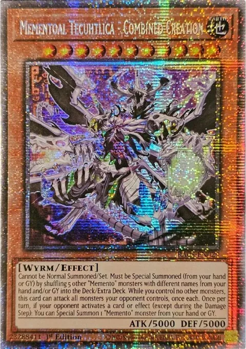 Mementoal Tecuhtlica - Combined Creation Starlight Rare RA05-EN029 Yu-Gi-Oh card from Rarity Collection 5