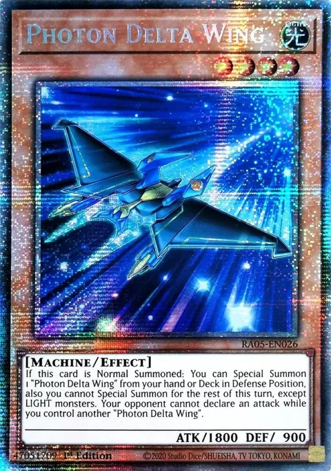 Photon Delta Wing Starlight Rare RA05-EN026 Yu-Gi-Oh card from Rarity Collection 5