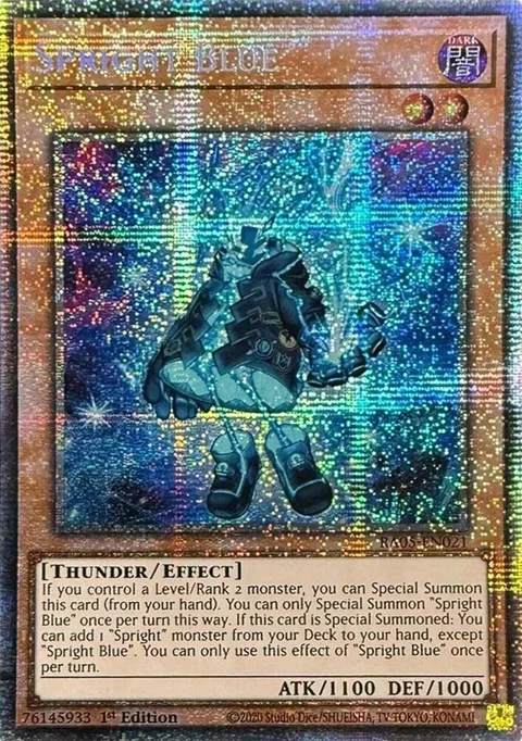 Spright Blue Starlight Rare RA05-EN021 Yu-Gi-Oh card from Rarity Collection 5