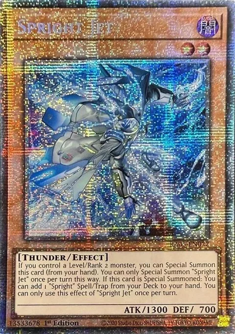 Spright Jet Starlight Rare RA05-EN022 Yu-Gi-Oh card from Rarity Collection 5
