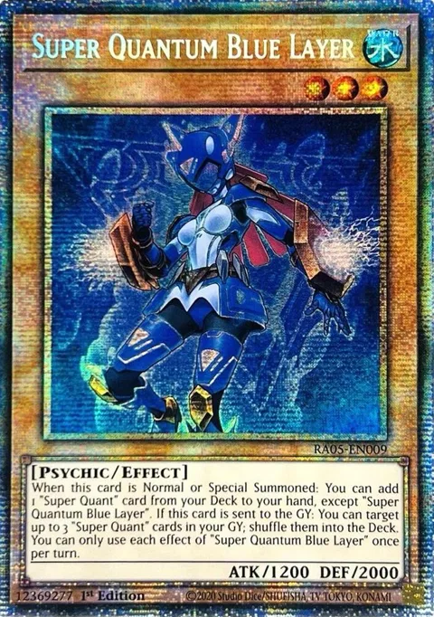 Super Quantum Blue Layer Starlight Rare RA05-EN009 Yu-Gi-Oh card from Rarity Collection 5