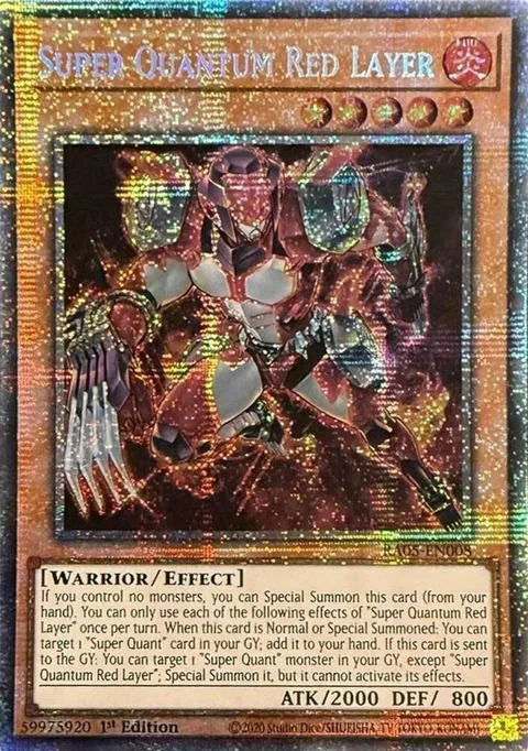 Super Quantum Red Layer Starlight Rare RA05-EN008 Yu-Gi-Oh card from Rarity Collection 5