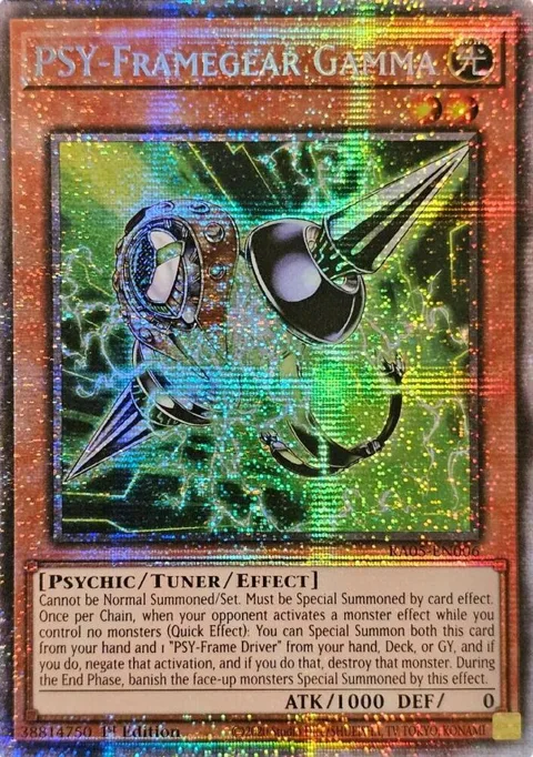 PSY-Framegear Gamma Starlight Rare RA05-EN006 Yu-Gi-Oh card from Rarity Collection 5