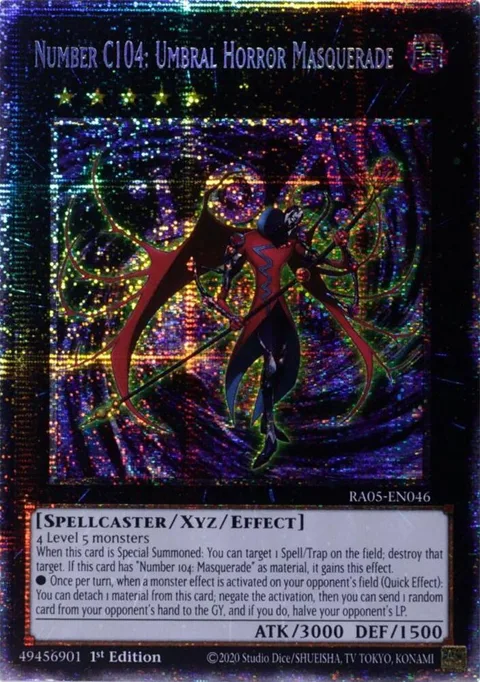 Number C104: Umbral Horror Masquerade Starlight Rare RA05-EN046 Yu-Gi-Oh card from Rarity Collection 5