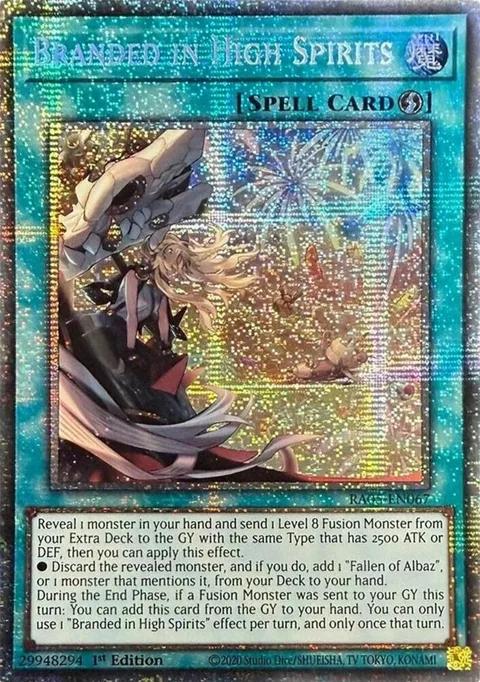 Branded in High Spirits Starlight Rare RA05-EN067 Yu-Gi-Oh card from Rarity Collection 5