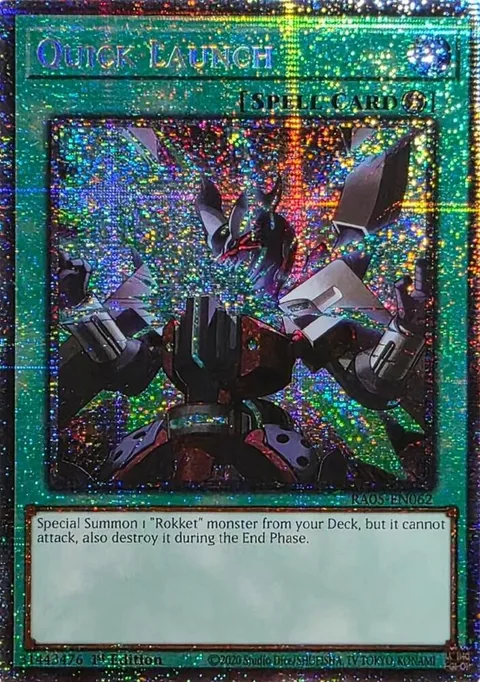 Quick Launch Starlight Rare RA05-EN062 Yu-Gi-Oh card from Rarity Collection 5