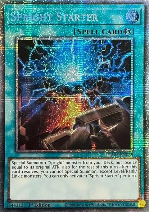 Spright Starter Starlight Rare RA05-EN068 Yu-Gi-Oh card from Rarity Collection 5