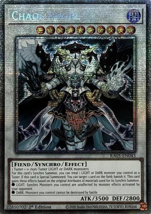 Chaos Angel Starlight Rare RA05-EN043 Yu-Gi-Oh card from Rarity Collection 5