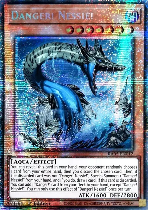 Danger! Nessie! Starlight Rare RA05-EN012 Yu-Gi-Oh card from Rarity Collection 5