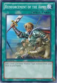 Reinforcement of the Army YS13-EN029 Yu-Gi-Oh card from Super Starter: V for Victory