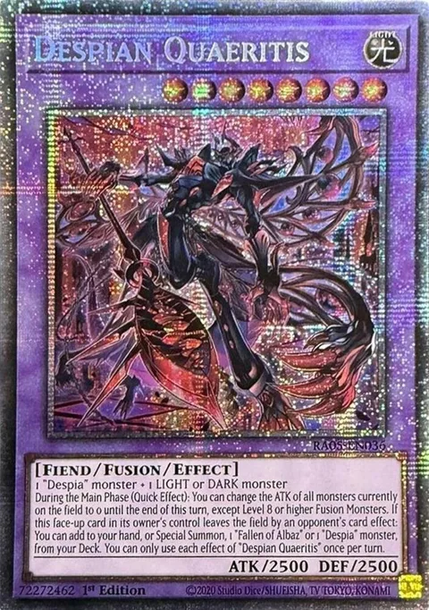 Despian Quaeritis Starlight Rare RA05-EN036 Yu-Gi-Oh card from Rarity Collection 5