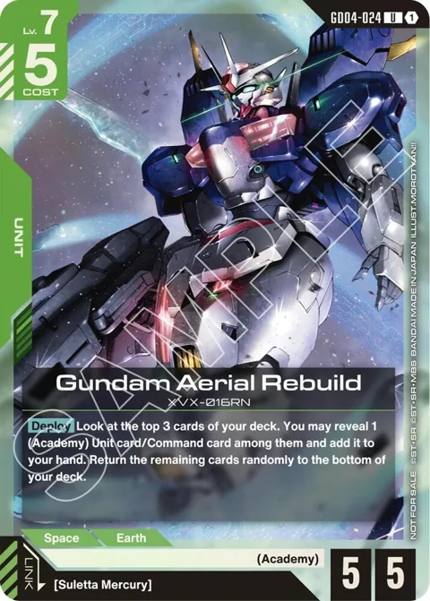 Gundam Aerial Rebuild GD04 Release Event GD04-024 Gundam card from Gundam Promotional Cards