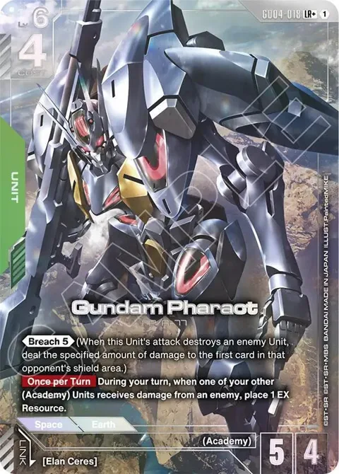 Gundam Pharact LR+ GD04-018 Gundam card from Phantom Aria