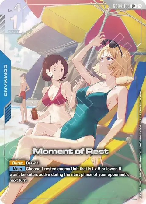 Moment of Rest U+ GD04-102 Gundam card from Phantom Aria