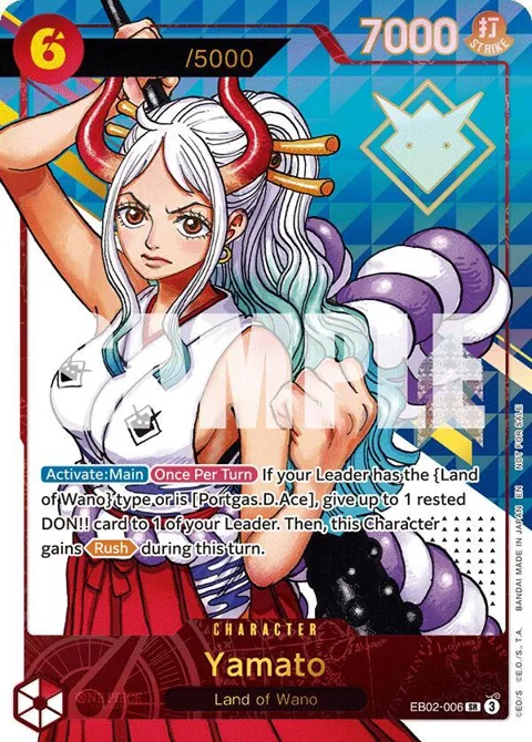 Yamato Serial Numbered EB02-006 One Piece card from One Piece Promotion Cards
