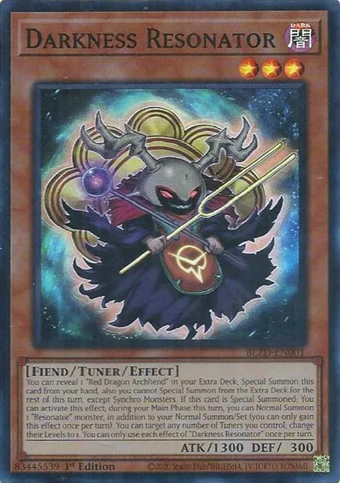 Darkness Resonator BLZD-EN001 Yu-Gi-Oh card from Blazing Dominion