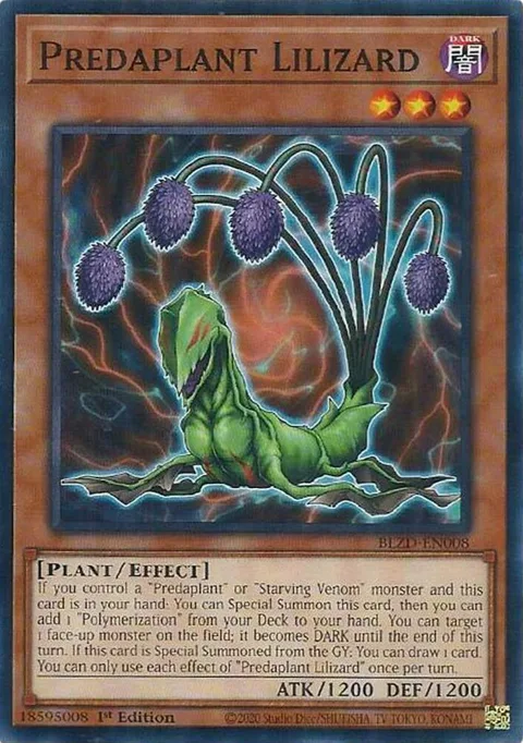 Predaplant Lilizard BLZD-EN008 Yu-Gi-Oh card from Blazing Dominion