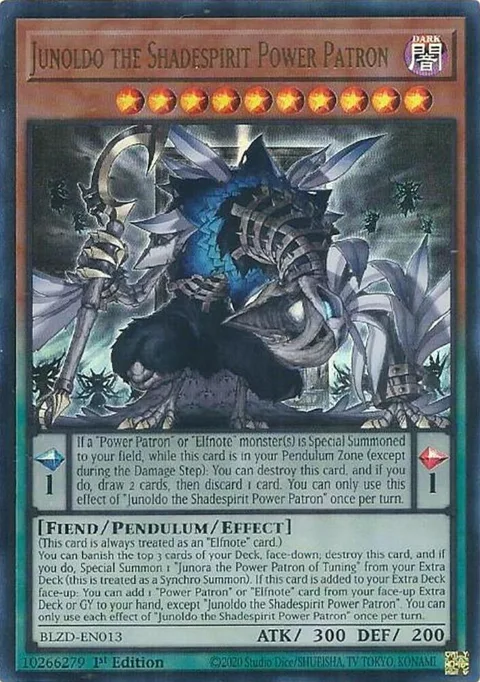 Junoldo the Shadespirit Power Patron BLZD-EN013 Yu-Gi-Oh card from Blazing Dominion