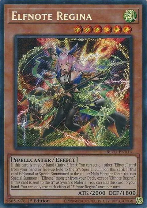 Elfnote Regina BLZD-EN014 Yu-Gi-Oh card from Blazing Dominion
