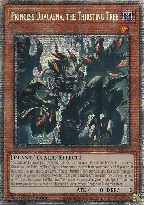 Princess Dracaena, the Thirsting Tree Starlight Rare BLZD-EN027 Yu-Gi-Oh card from Blazing Dominion